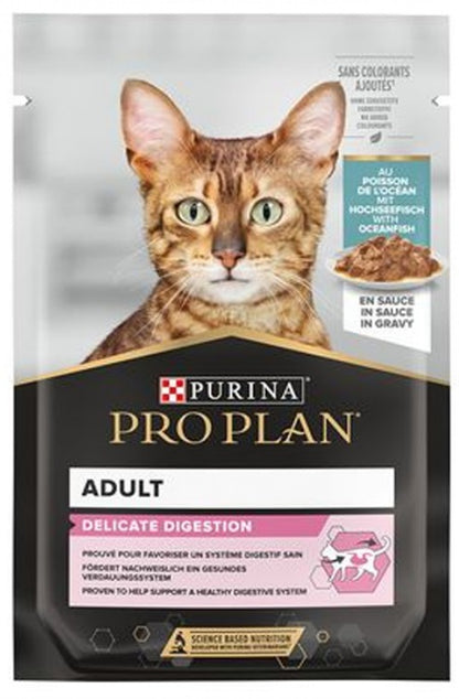 PRO PLAN Delicate Multipack hrana umeda pentru pisici, cu Peste oceanic 