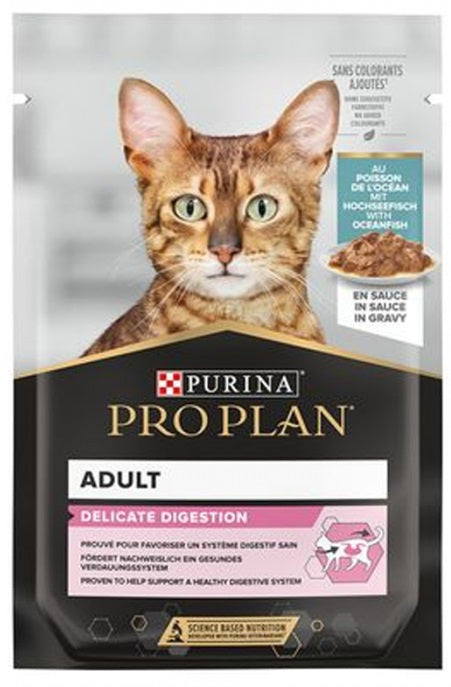 PRO PLAN Delicate Multipack hrana umeda pentru pisici, cu Peste oceanic 