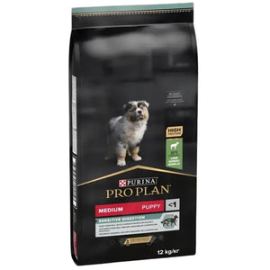 PRO PLAN Hrana uscata SENSITIVE DIGESTION caini PUPPY Medium Breed, cu Miel 12kg