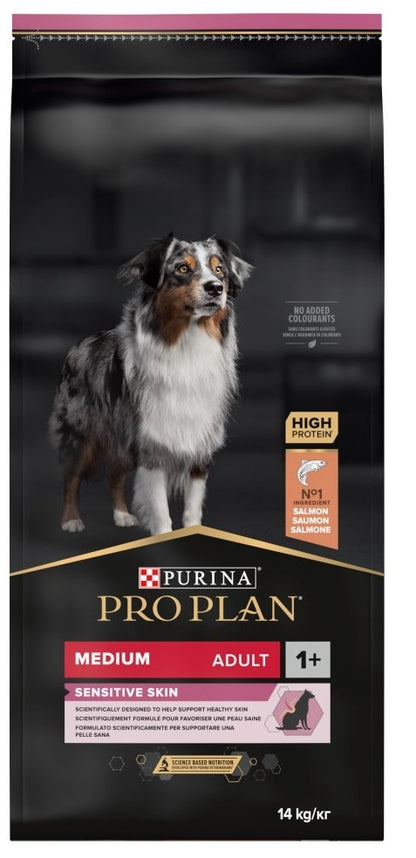PRO PLAN Hrana uscata SENSITIVE pt caini Adult Medium Breed, cu Somon 14kg