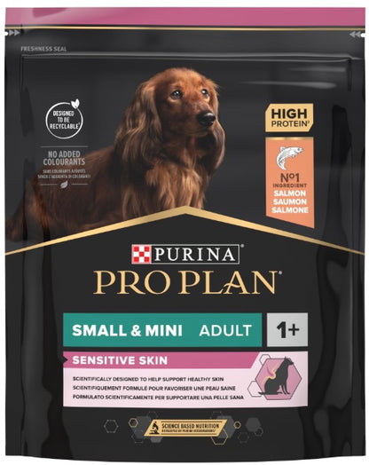PRO PLAN Hrana uscata SENSITIVE SKIN pt caini Adult Small Breed, cu Somon