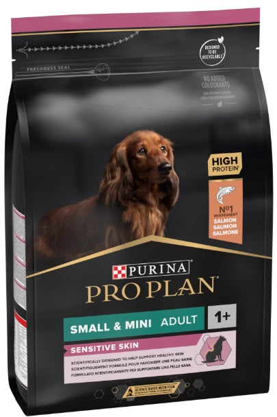 PRO PLAN Hrana uscata SENSITIVE SKIN pt caini Adult Small Breed, cu Somon 3kg