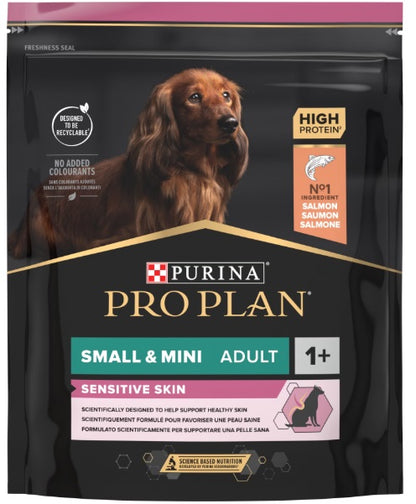 PRO PLAN Hrana uscata SENSITIVE SKIN pt caini Adult Small Breed, cu Somon 700g