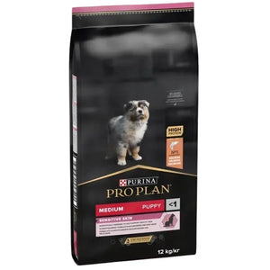 PRO PLAN Hrana uscata SENSITIVE SKIN pt caini Puppy Medium Breed, cu Somon 12kg
