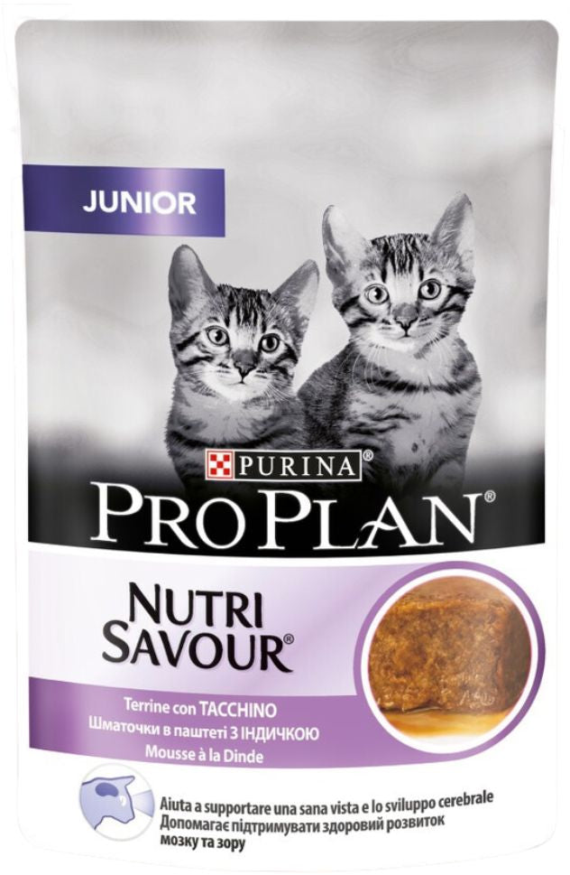 PRO PLAN JUNIOR Pachet plicuri pt pisici,Terină Curcan - Maxi-Pet.ro