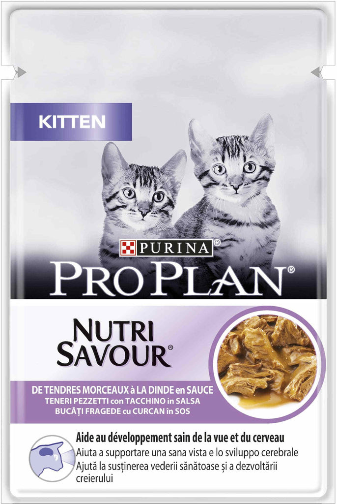 PRO PLAN KITTEN Plic hrana umeda pentru pisici cu Curcan 85g