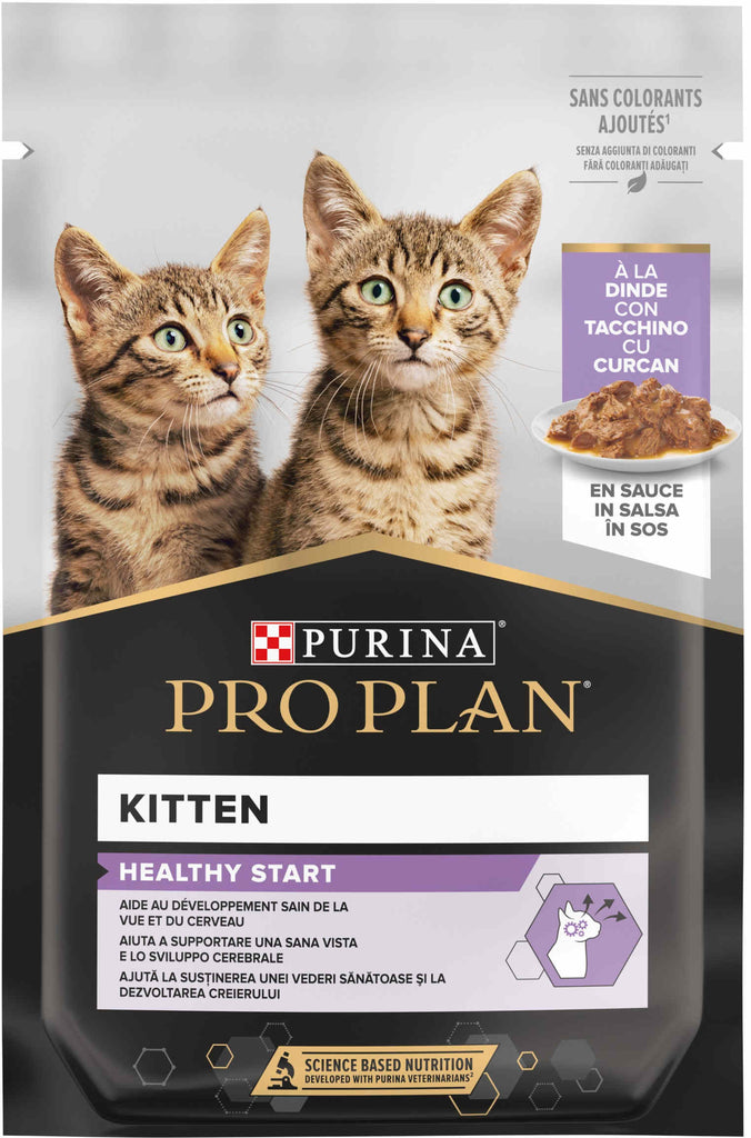 PRO PLAN KITTEN Plic hrana umeda pentru pisici cu Curcan 85g