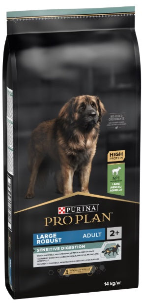 PRO PLAN Robust, Talie Mare, cu digestie sensibila, cu Miel