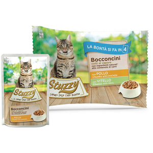 STUZZY Chunks Pachet plicuri ptr pisici, cu Vitel/Pui 4x85g