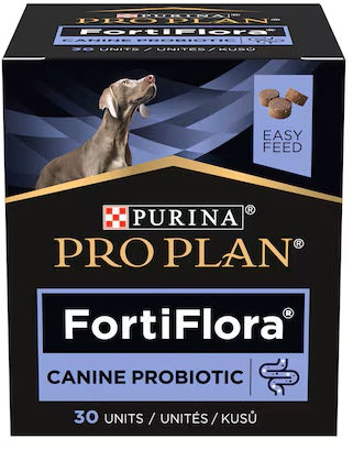 PURINA FortiFlora Supliment probiotic pentru caini, 30 tablete masticabile 30g