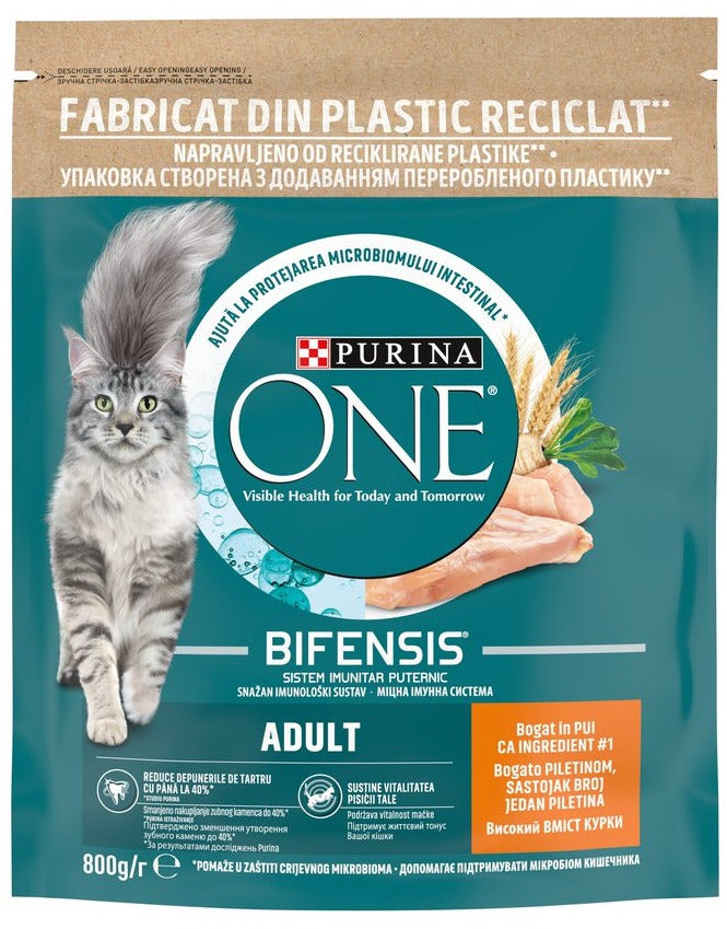 PURINA ONE Hrana uscata pentru pisici Adulte, cu Pui si Cereale integrale 800g