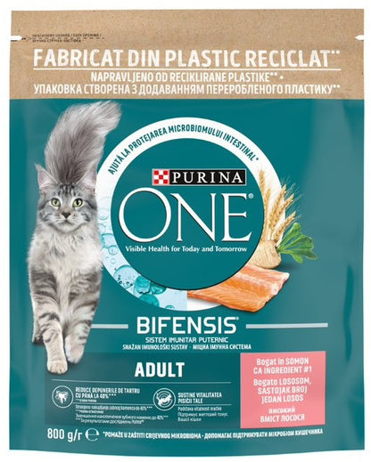 PURINA ONE Hrana uscata pentru pisici Adulte, cu Somon si Cereale integrale