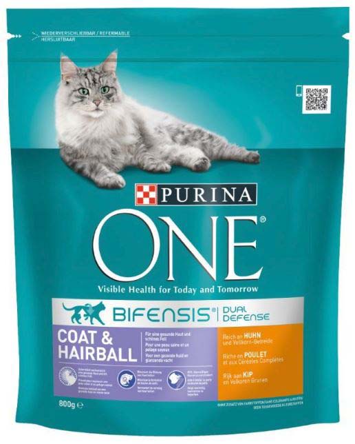 PURINA ONE Hrana uscata pentru pisici Adulte COAT & HAIRBALL, cu Pui 800g