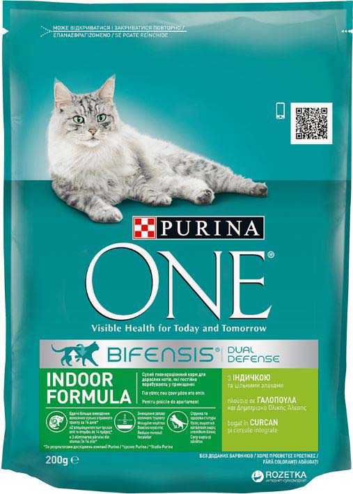 PURINA ONE Hrana uscata pentru pisici Adulte INDOOR, cu Curcan 200g