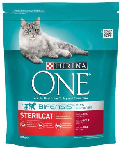 PURINA ONE Hrana uscata pentru pisici Adulte STERILCAT, cu Vita si Grau 800g