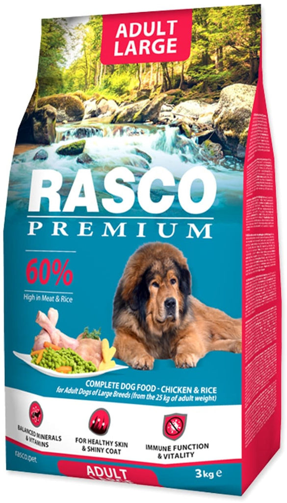 RASCO Premium Adult Large, cu Pui si Orez 3kg