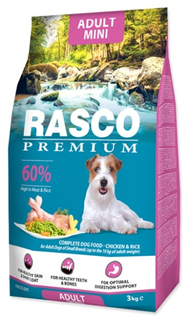 RASCO Premium Adult Mini, cu Pui si Orez 3kg