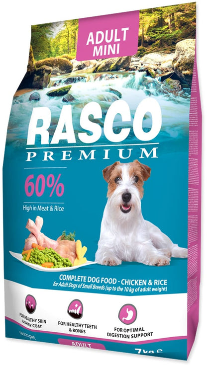 RASCO Premium Adult Mini, cu Pui si Orez 7kg