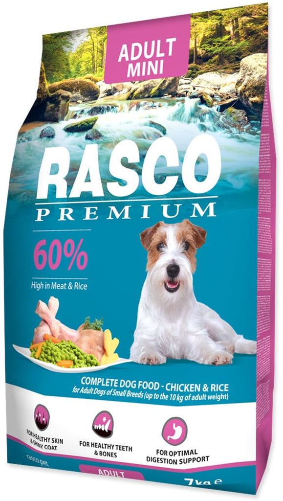 RASCO Premium Adult Mini, cu Pui si Orez 7kg