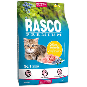 RASCO Premium Hrana pentru KITTEN, cu Pui si Afine 2kg