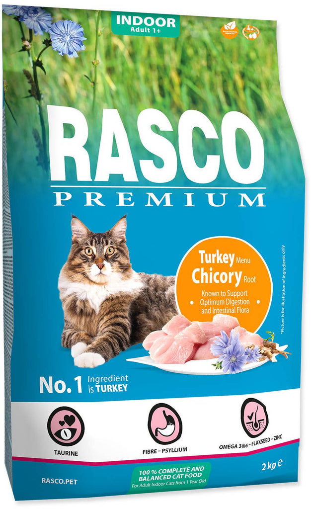 RASCO Premium Indoor Hrana pentru pisici adulte, Curcan 2kg