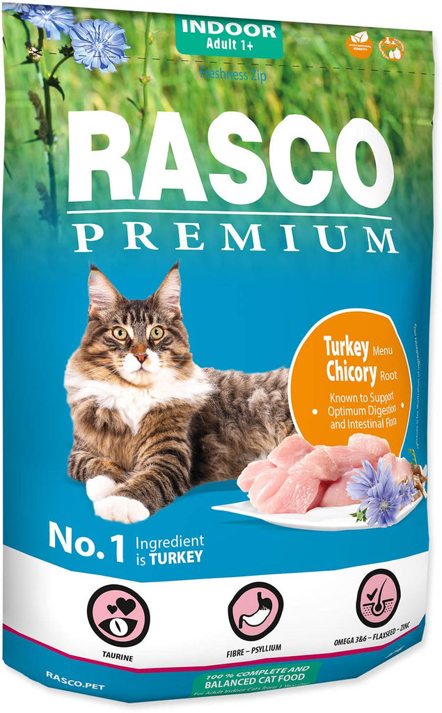 RASCO Premium Indoor Hrana pentru pisici adulte, Curcan 400g