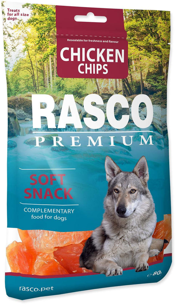 RASCO Premium Recompensa pentru caini, Chips cu Pui 80g
