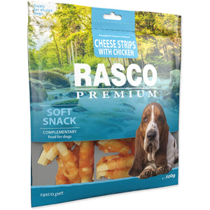 RASCO Premium Recompensa pentru caini, Felii de Branza cu Pui 500g