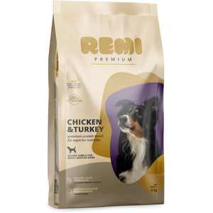 REMI Premium Adult Medium, cu Pui si Curcan 3kg