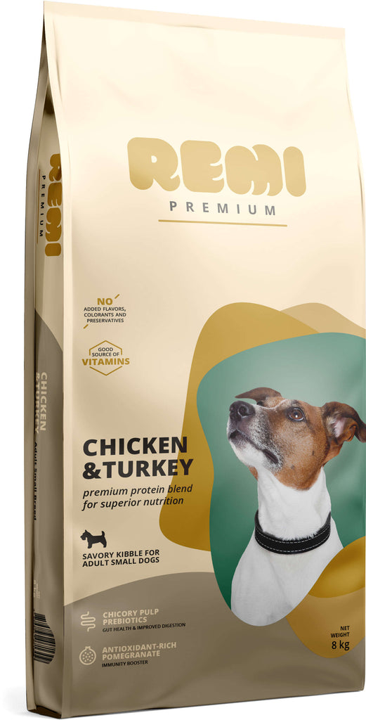 REMI Premium Adult Small, cu Pui si Curcan 8kg
