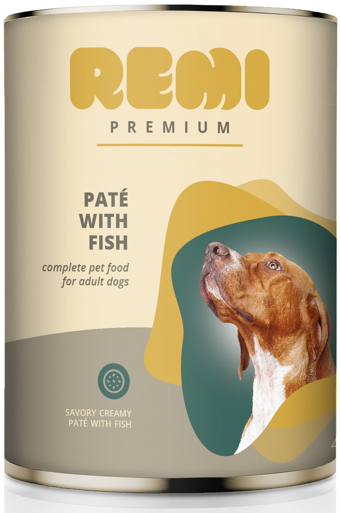 REMI Premium Conserva pentru caini, pate cu Peste 400g