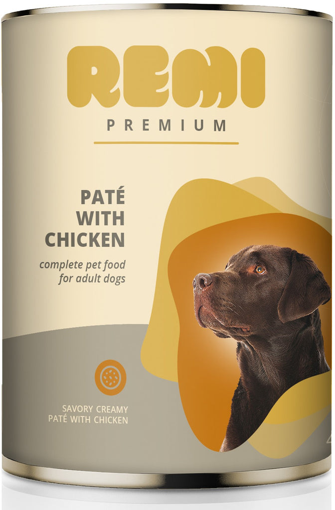 REMI Premium Conserva pentru caini, pate cu Pui 400g