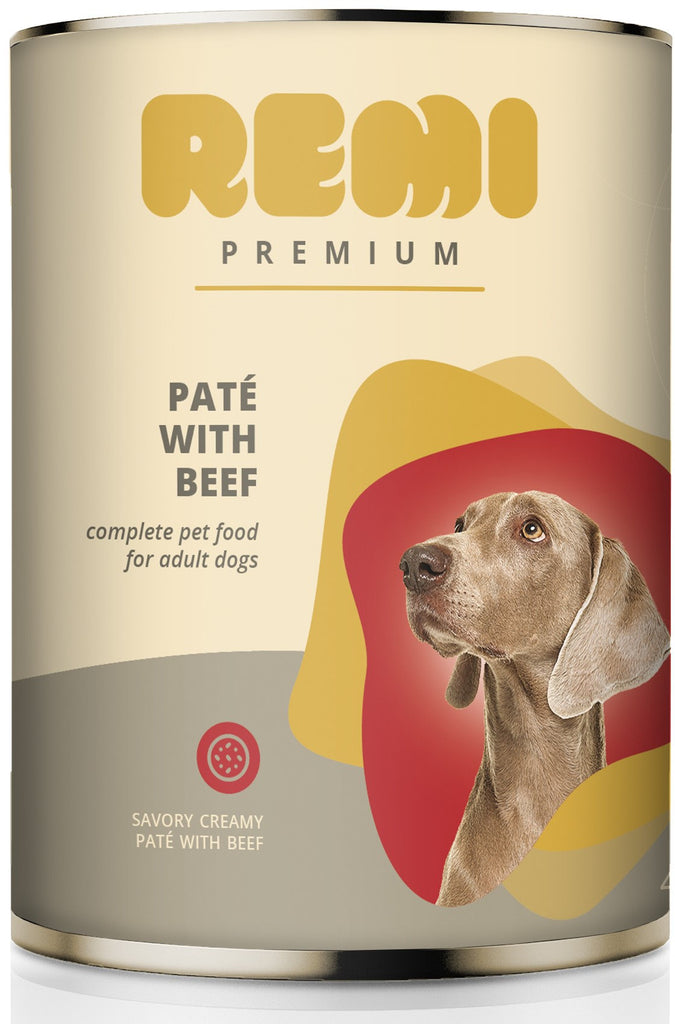 REMI Premium Conserva pentru caini, pate cu Vita 400g