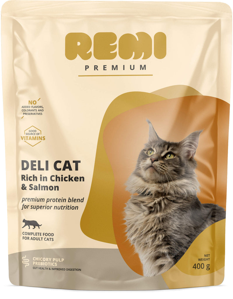 REMI Premium Deli Hrana uscata pentru pisici, cu Somon 400g
