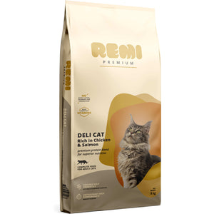 REMI Premium Deli Hrana uscata pentru pisici, cu Somon 8kg