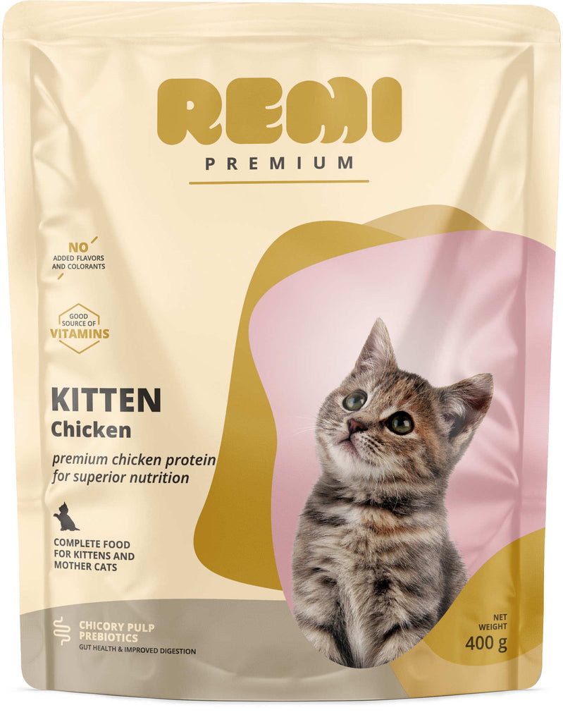 REMI Premium Hrana uscata pentru KITTEN, cu Pui 1,5kg