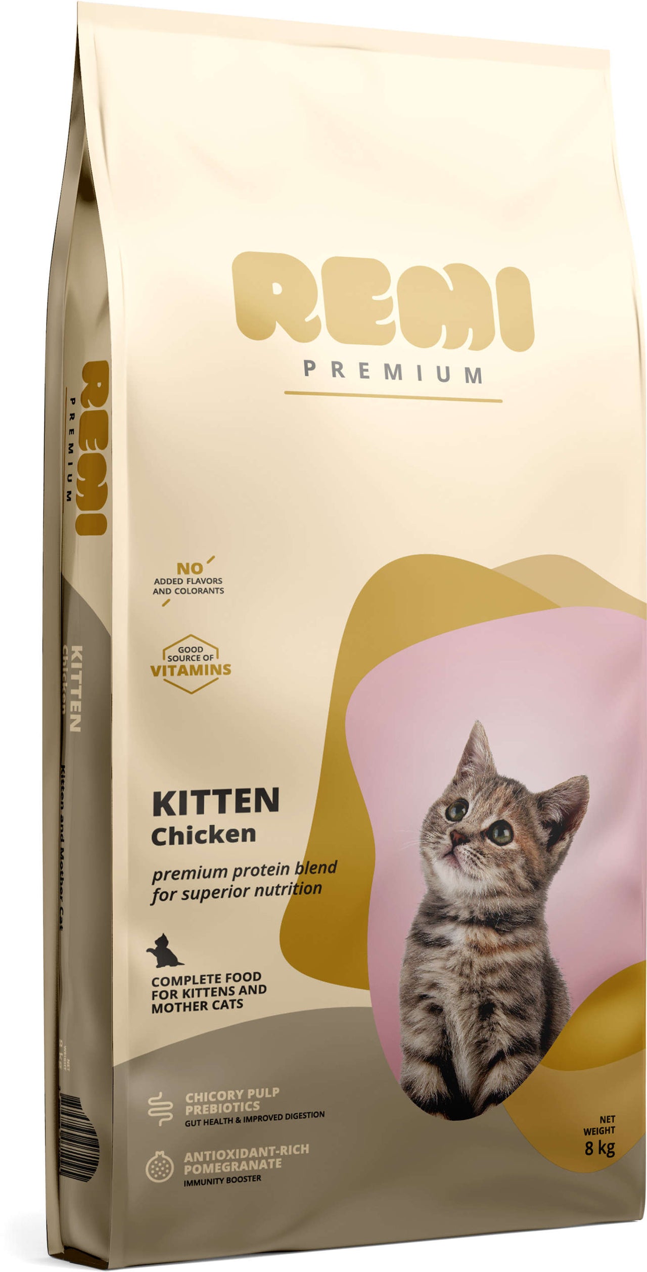 REMI Premium Hrana uscata pentru KITTEN, cu Pui 8kg