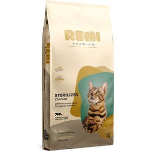REMI Premium Hrana uscata pentru pisici sterilizate, cu Pui 8kg