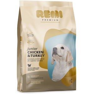 REMI Premium JUNIOR Medium & Large, cu Pui si Curcan 1kg