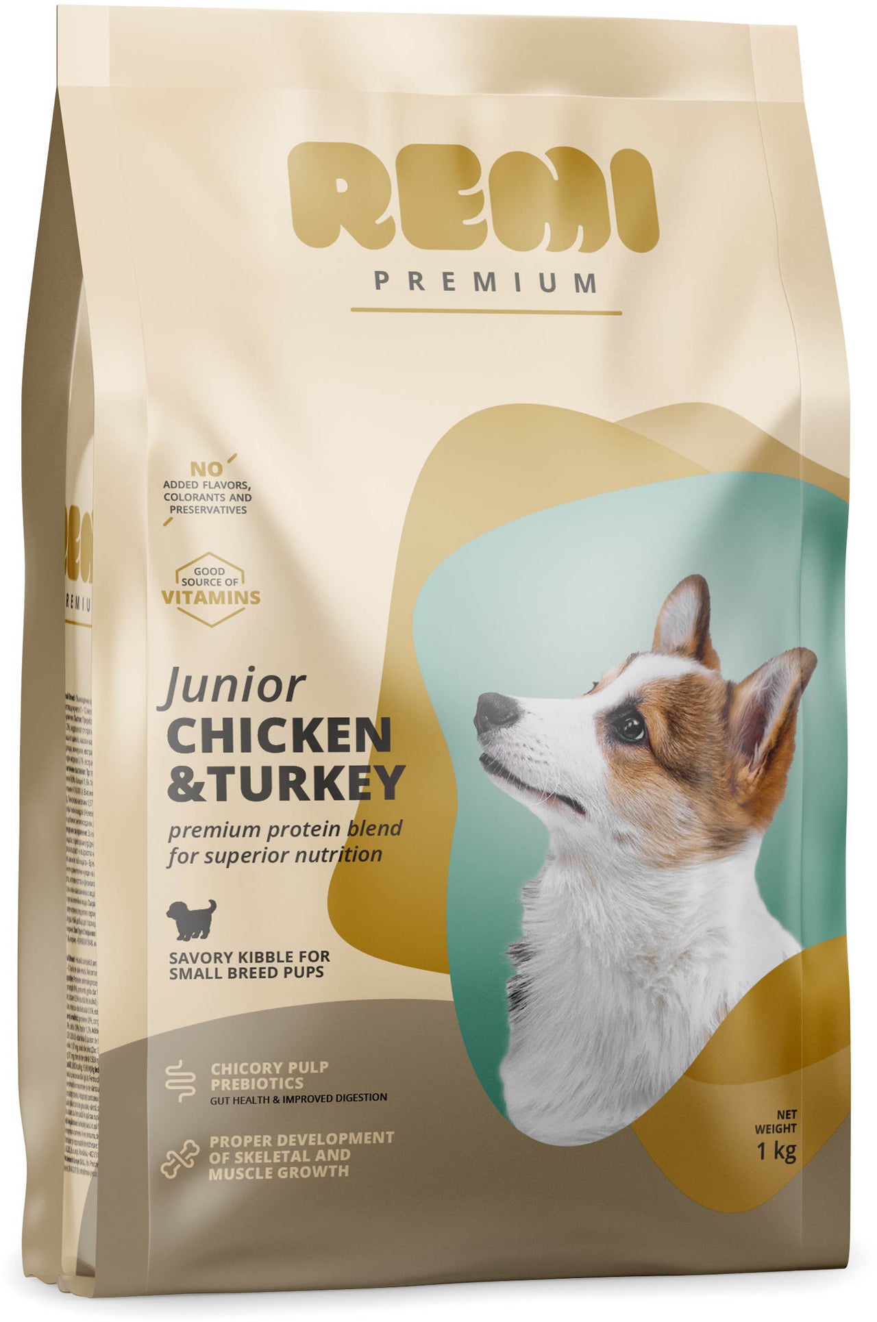 REMI Premium JUNIOR Small, cu Pui si Curcan 1kg