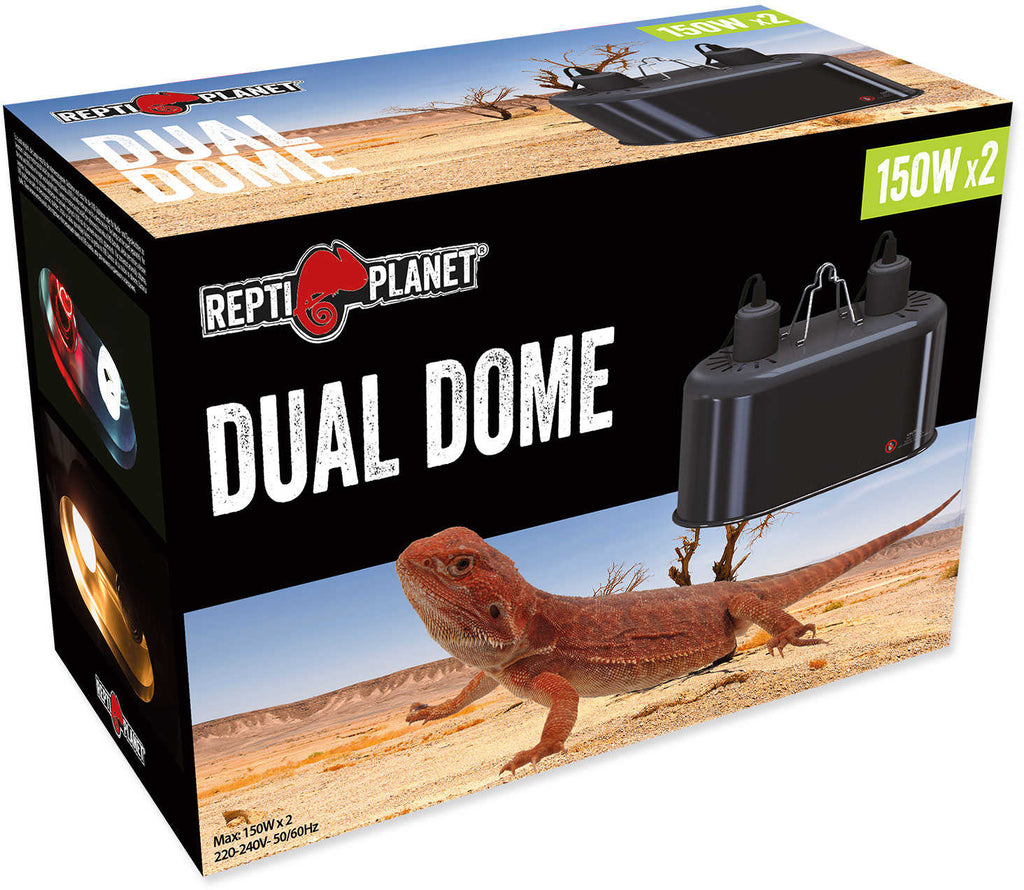 REPTI PLANET Lampa dubla din ceramica Dual DOME 2x150W