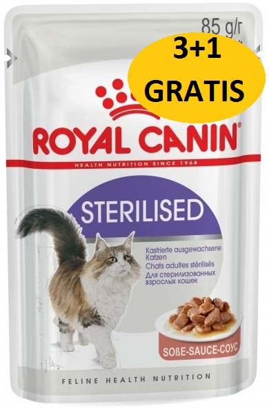 ROYAL CANIN FHN Kit plicuri hrana pisici sterilizate Sterilised 4x85g 3+1 GRATIS