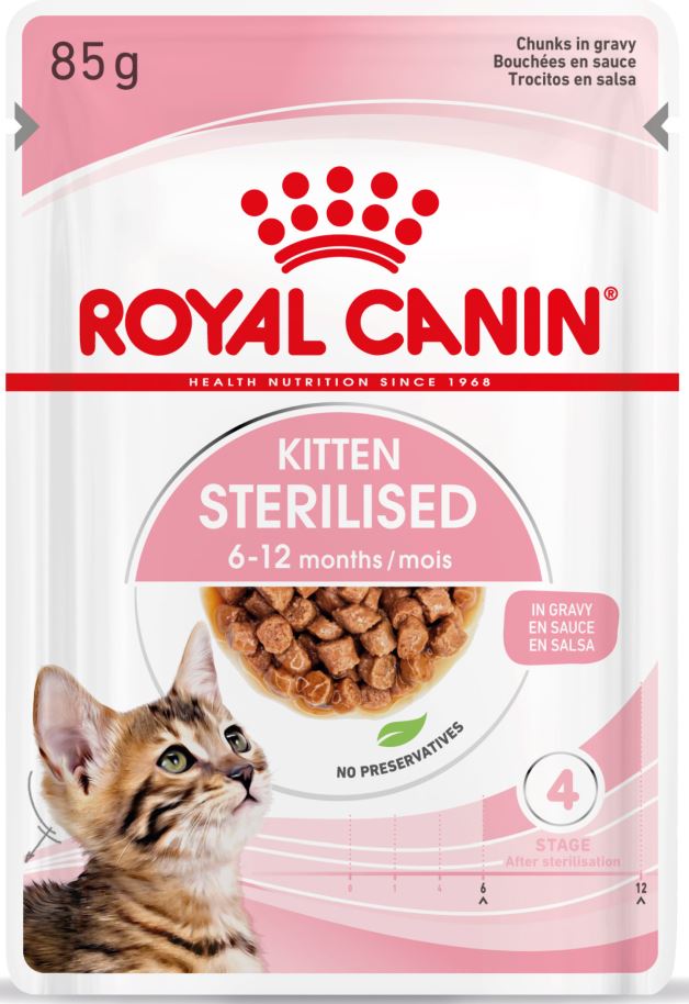 ROYAL CANIN FHN KITTEN Sterilised Plic in Sos pentru pisicute sterilizate 85g