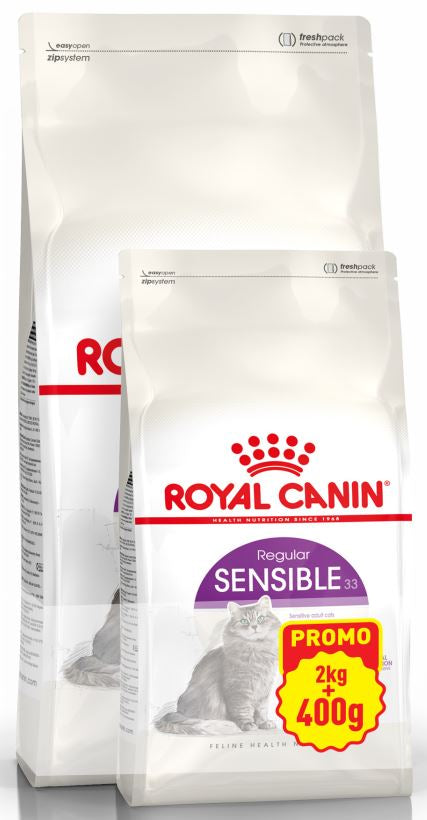 ROYAL CANIN FHN Sensible 33, 2kg+400g GRATIS