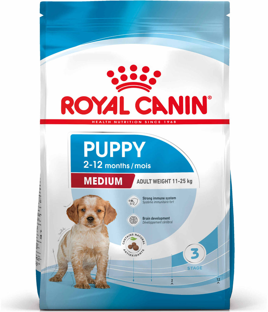 ROYAL CANIN SHN Medium PUPPY 4kg+4kg, -50% din al doilea produs
