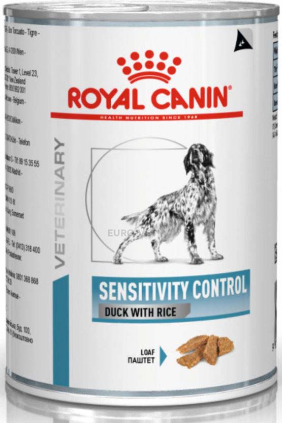 ROYAL CANIN VD Sensitivity Control Conserva pentru caini, cu Raţa şi Orez 410g
