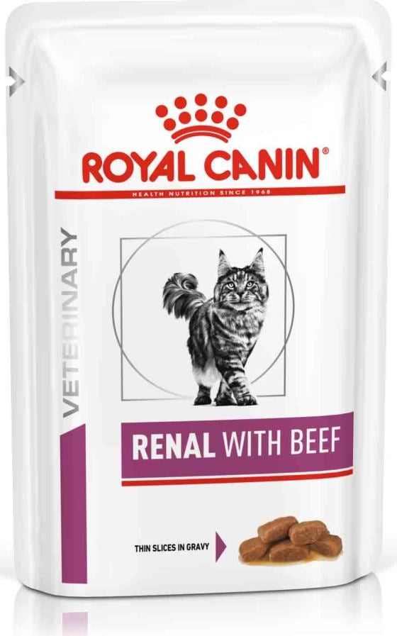 ROYAL CANIN VHN Renal Plic hrană umedă pisici, cu Vită 85g - Maxi-Pet.ro
