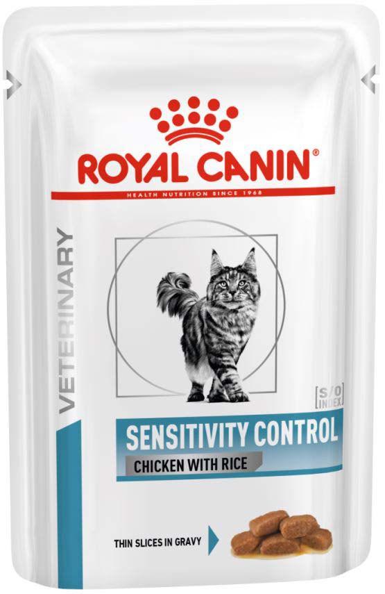 ROYAL CANIN VHN Sensitivity Control Plic hrană umedă pt pisici, Pui şi Orez 85g - Maxi-Pet.ro