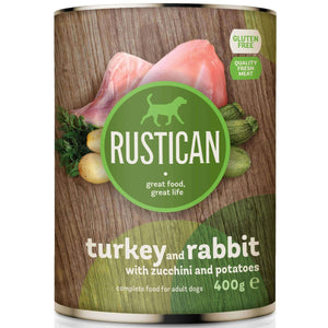 RUSTICAN Curcan si Iepure cu Dovlecei si Cartofi 400g
