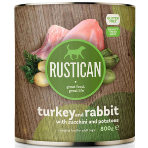 RUSTICAN Curcan si Iepure cu Dovlecei si Cartofi 800g